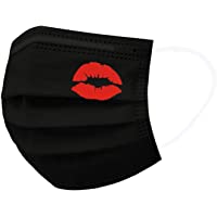 Desechables Unisex Adult Bufandas-Filtros para la_Cara_Facial-[Negras] para Adult-día de San Valentín Pack 50 Unidades…